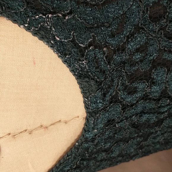 Silk Lace Dark Green Formal Dress Set Excellent Quality Sara Mique Holiday Party - Picture 16 of 16